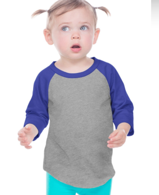 IJP0660 Infant Jersey Contrast Raglan 3/4 Sleeve